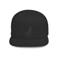 Wag On Snapback Hat — Embroidered Howling Dog Flat Bill Cap