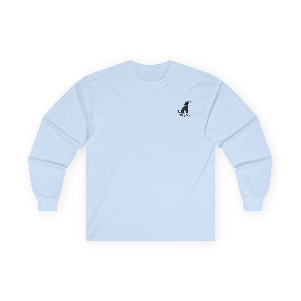 Black Labrador Dog Days of Summer Surfboard Long Sleeve T Shirt Beach Collection Surfing Dog Graphic Tee Wag On BarkingDog Shop