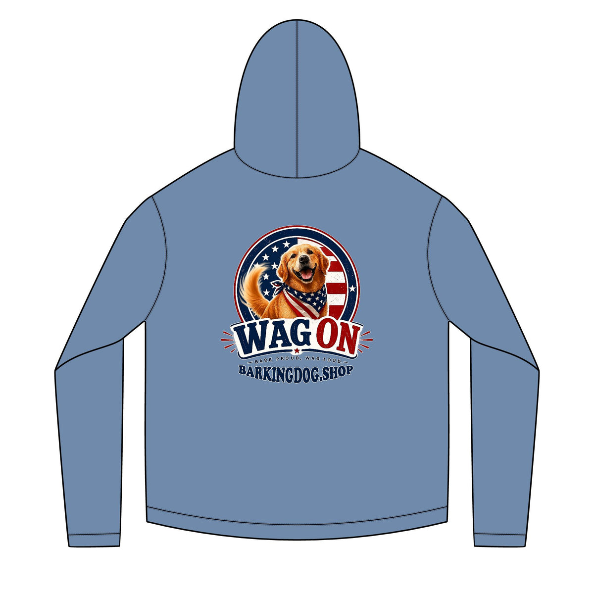 Golden Retriever Hoodie Patriotic Country Dog Shirt Wag On BarkingDog Shop