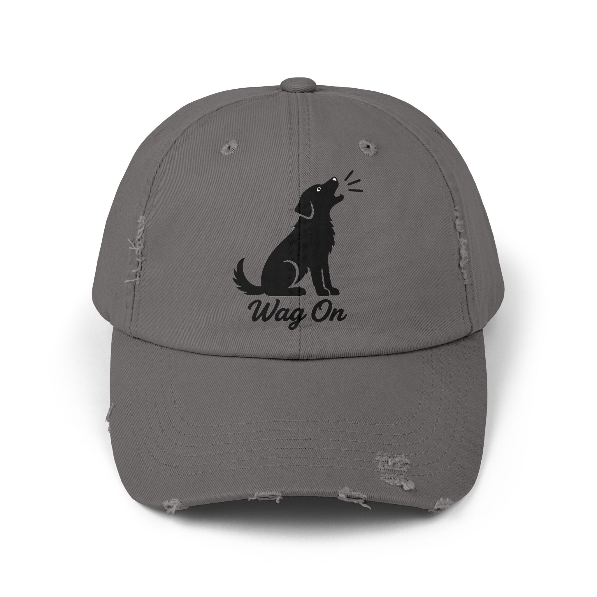 Wag On Dog Distressed Cap DTF