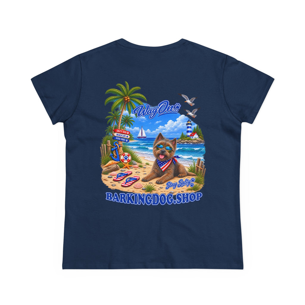 Cairn Terrier Stay Salty T Shirt Beach Collection Salty Pup Beach Life Graphic Tee Wag On BarkingDog Shop