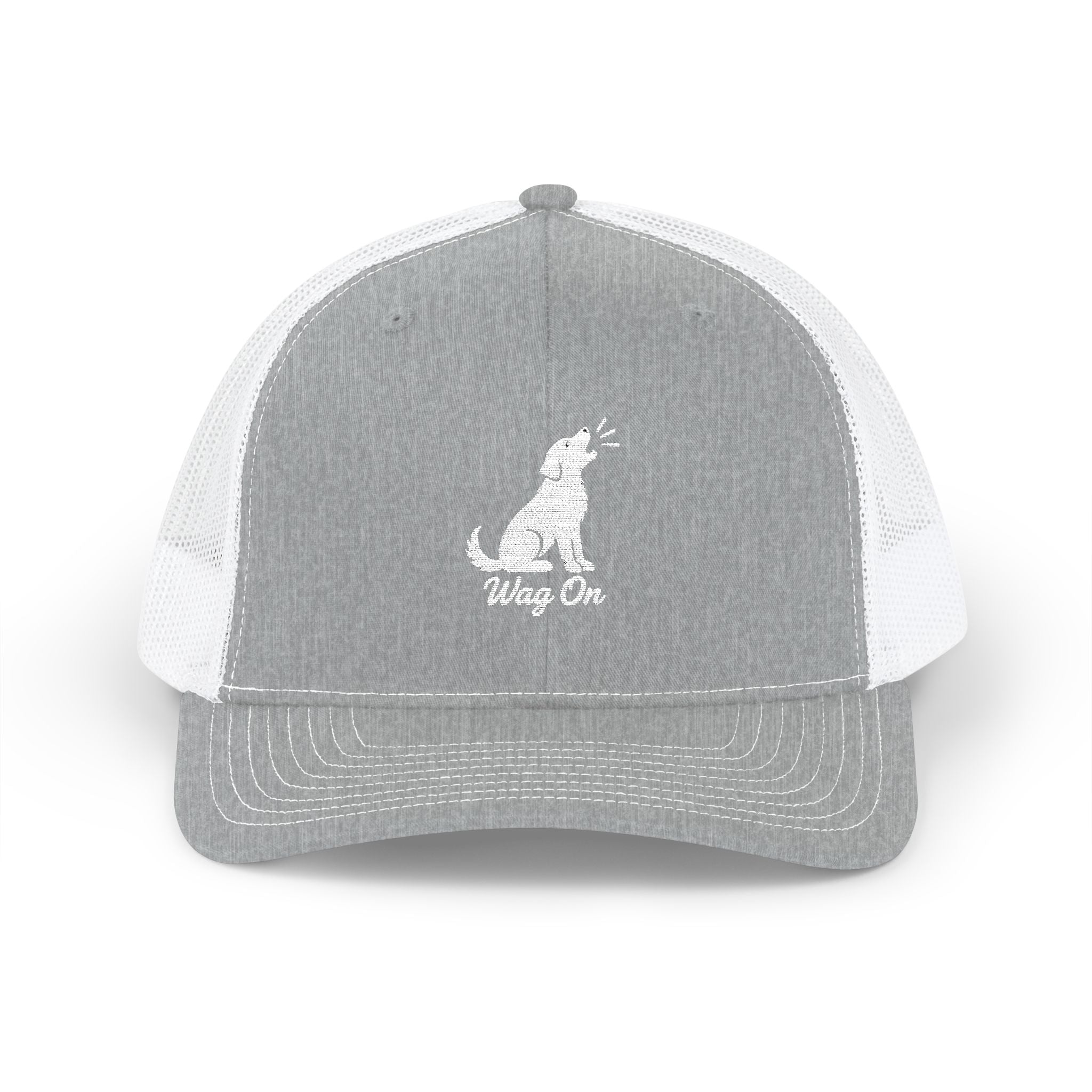 Embroidered Wag On Trucker Cap – Dog Lover Snapback Mesh Hat