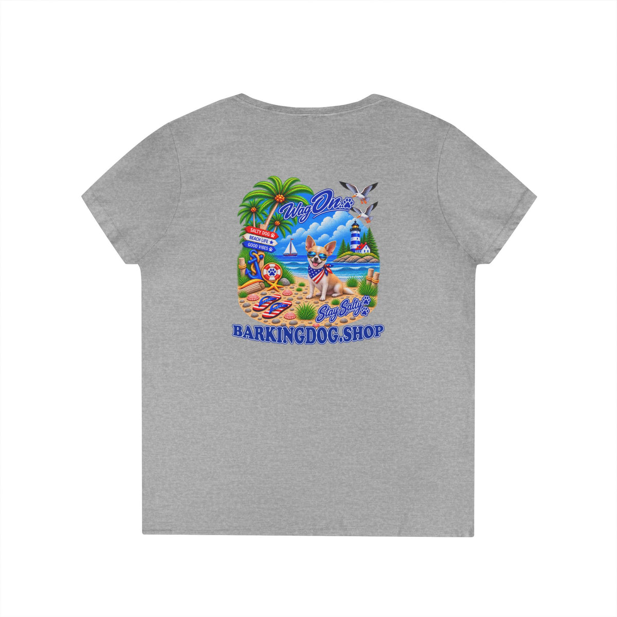 Chihuahua Stay Salty T Shirt Beach Collection Salty Pup Beach Life Graphic Tee Wag On BarkingDog Shop