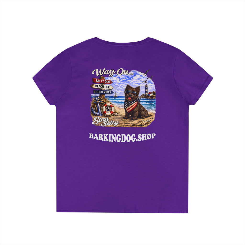 Cairn Terrier Dog Beach T Shirt Wag On™ Stay Salty