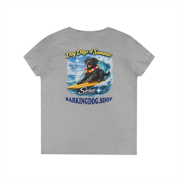 Black Labrador Dog Surfboard T-Shirt Wag On™ Dog Days of Summer