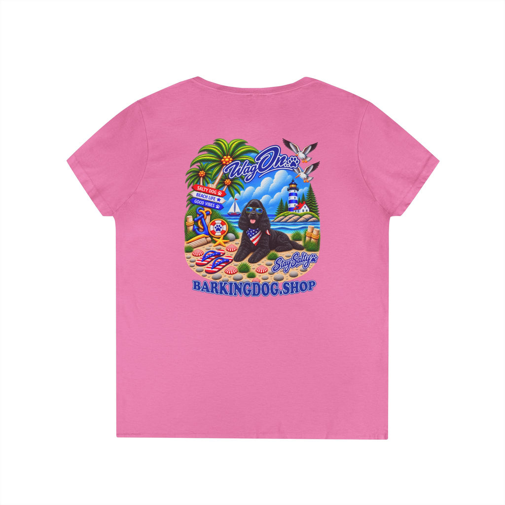 Cocker Spaniel Stay Salty T Shirt Beach Collection Salty Pup Beach Life Graphic Tee Wag On BarkingDog Shop