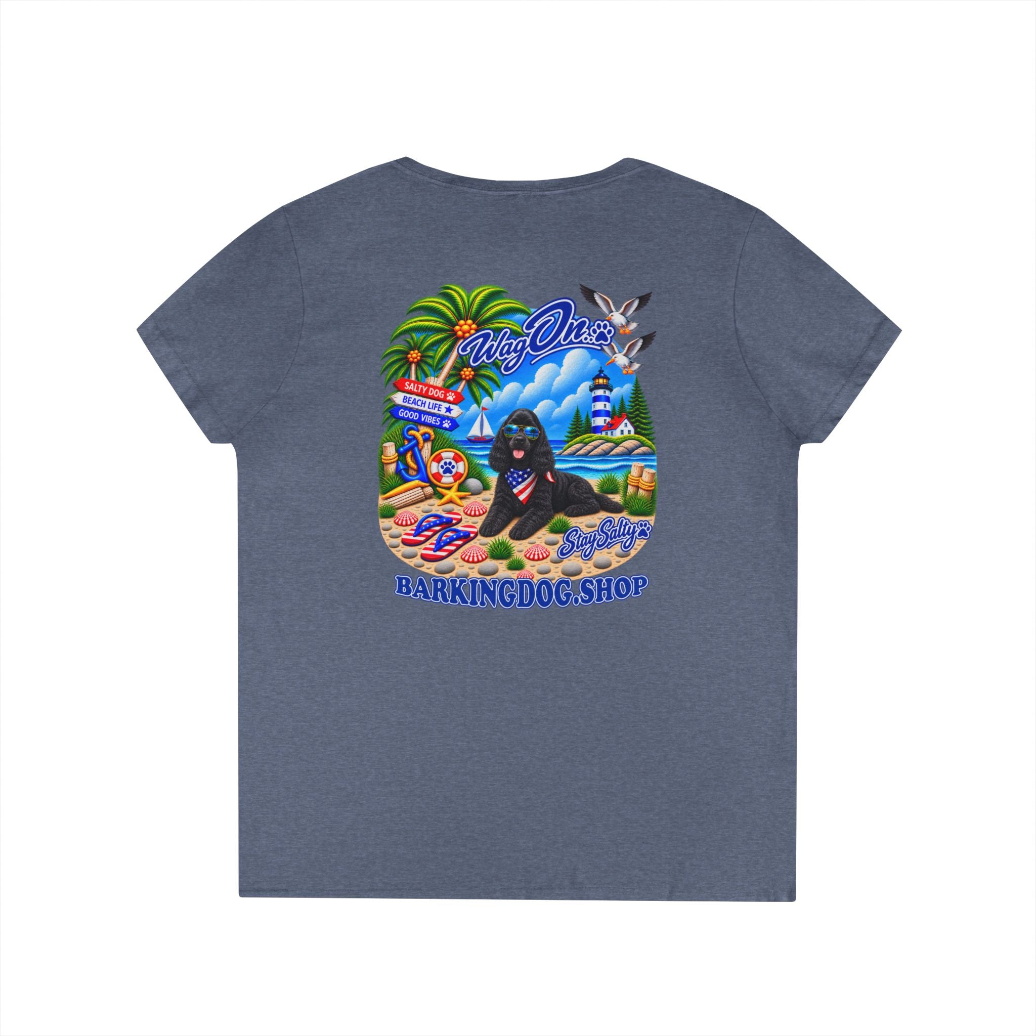 Cocker Spaniel Stay Salty T Shirt Beach Collection Salty Pup Beach Life Graphic Tee Wag On BarkingDog Shop