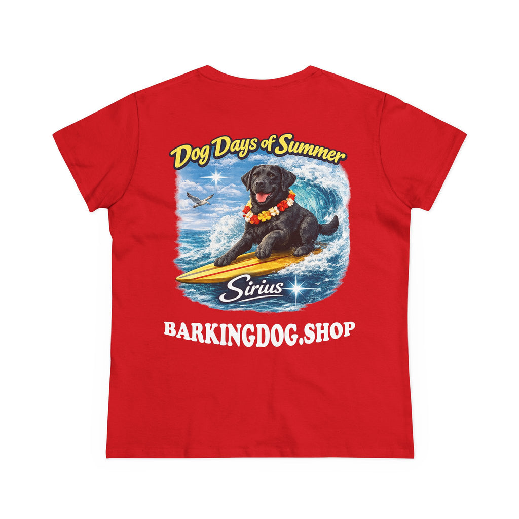 Black Labrador Dog Surfboard T-Shirt Wag On™ Dog Days of Summer