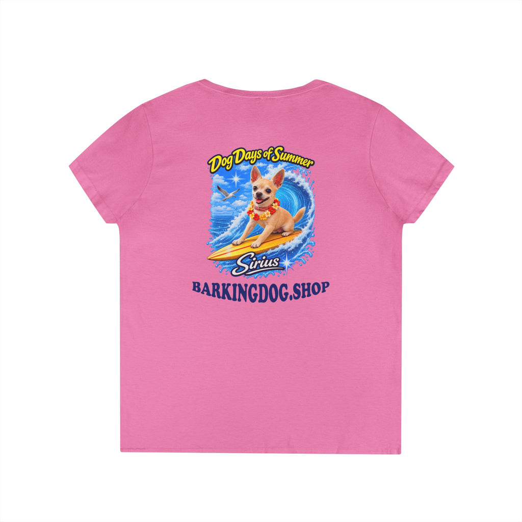 Chihuahua Surfboard T Shirt Dog Days Of Summer Beach Dog Lover Graphic Tee Wag On BarkingDog Shop