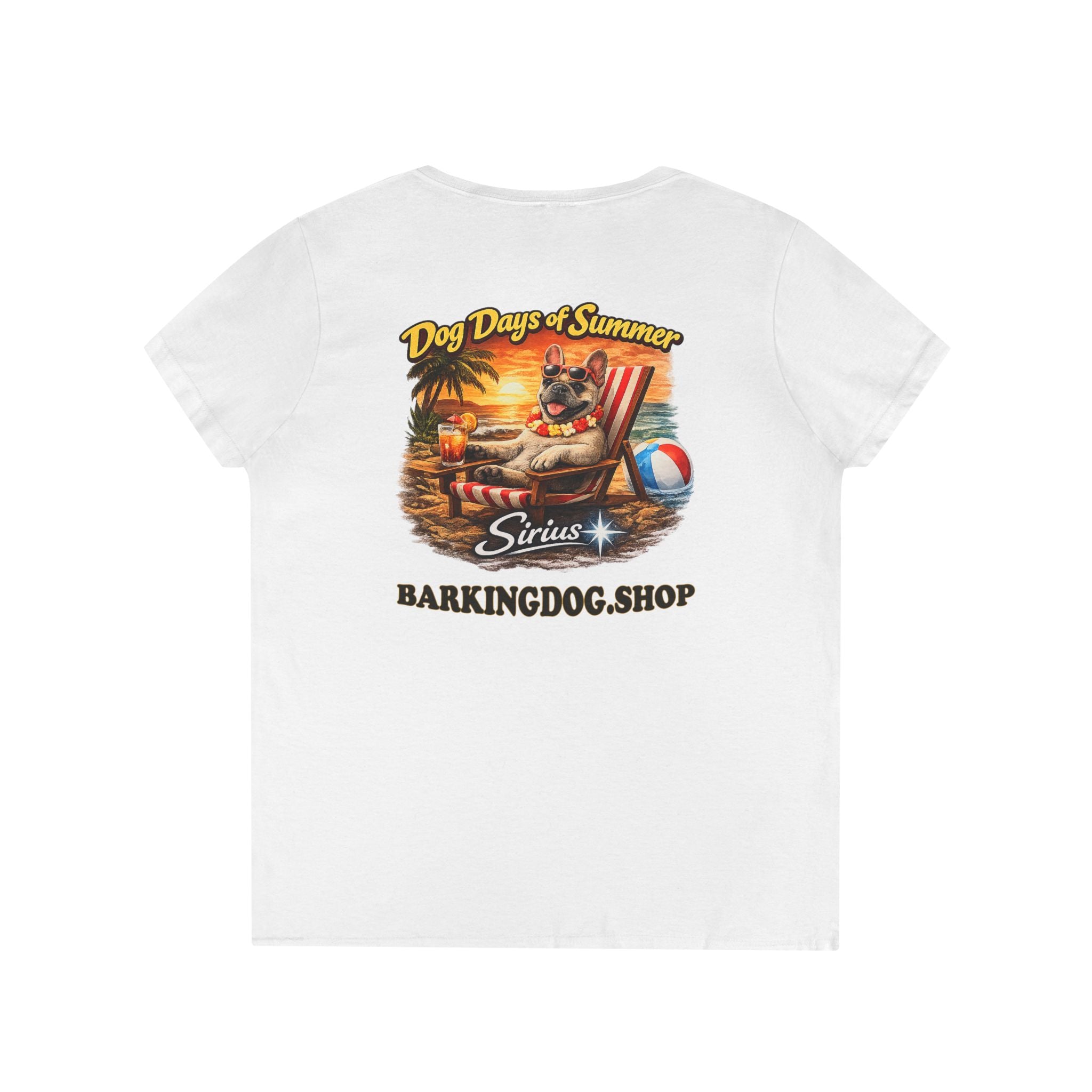 French Bull Dog Beach Chair T-Shirt Wag On™ Dog Days of Summer