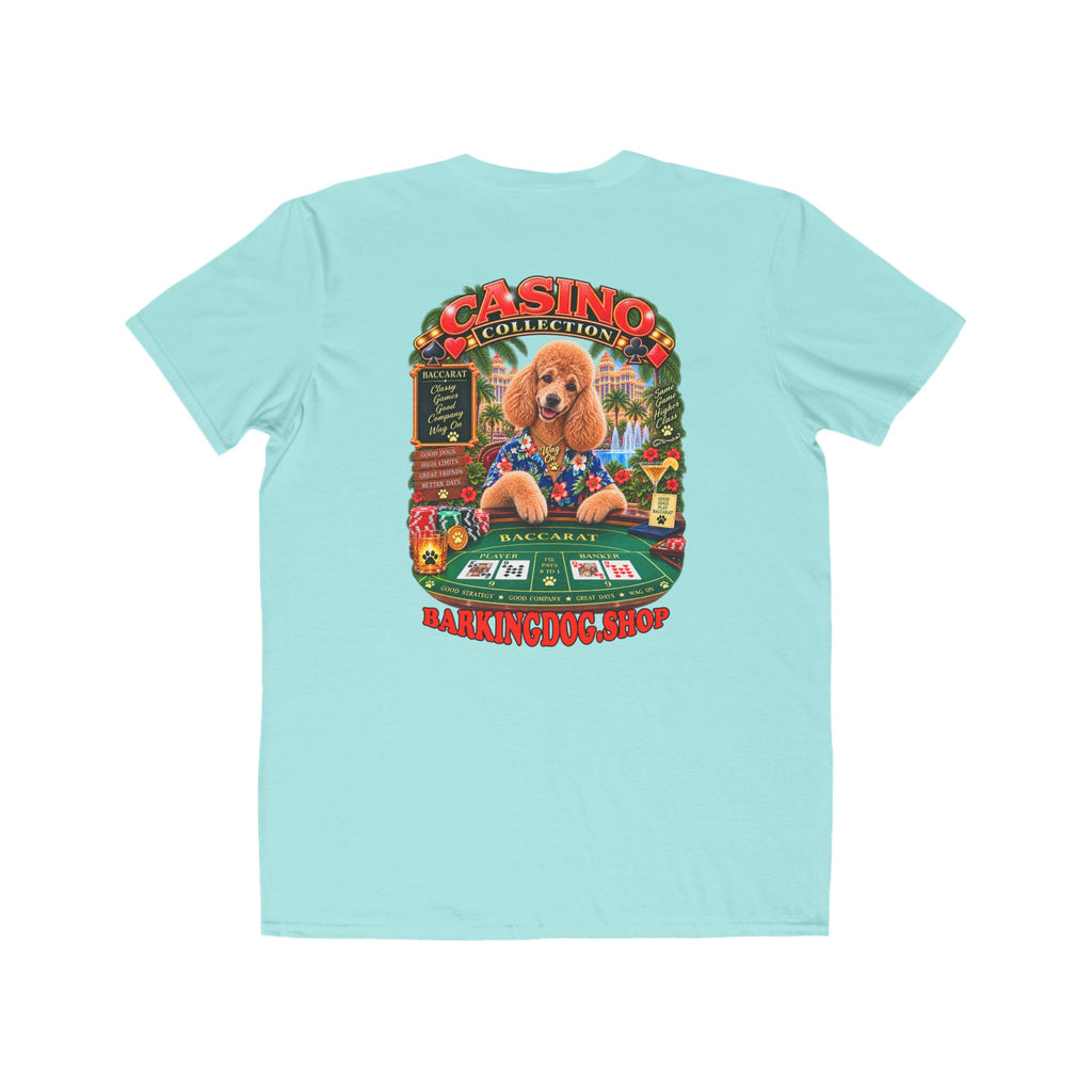 Poodle Baccarat T Shirt Casino Collection Funny Slot Machine Dog Graphic Tee Wag On BarkingDog Shop