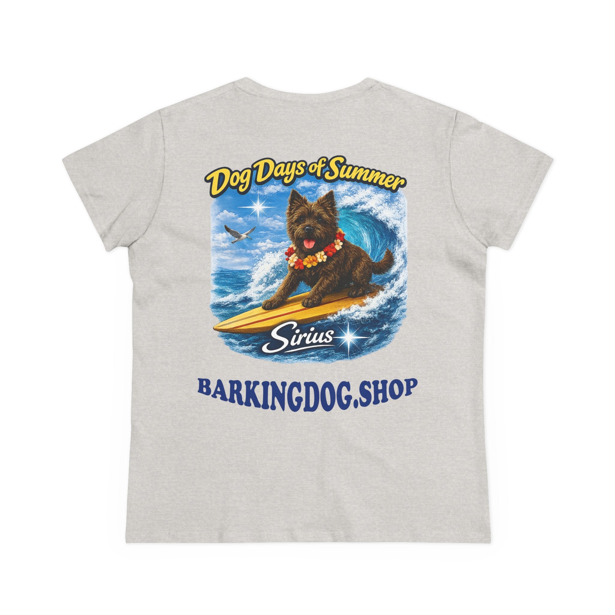 Cairn Terrier Dog Surfboard T-Shirt Wag On™ Dog Days of Summer