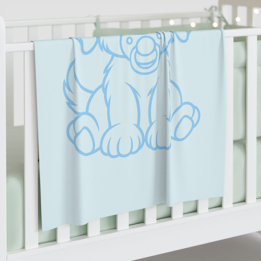 Blue Puppy Pacifier Baby Swaddle Blanket Babies and Puppies Collection Newborn Wrap Baby Gift BarkingDog Shop