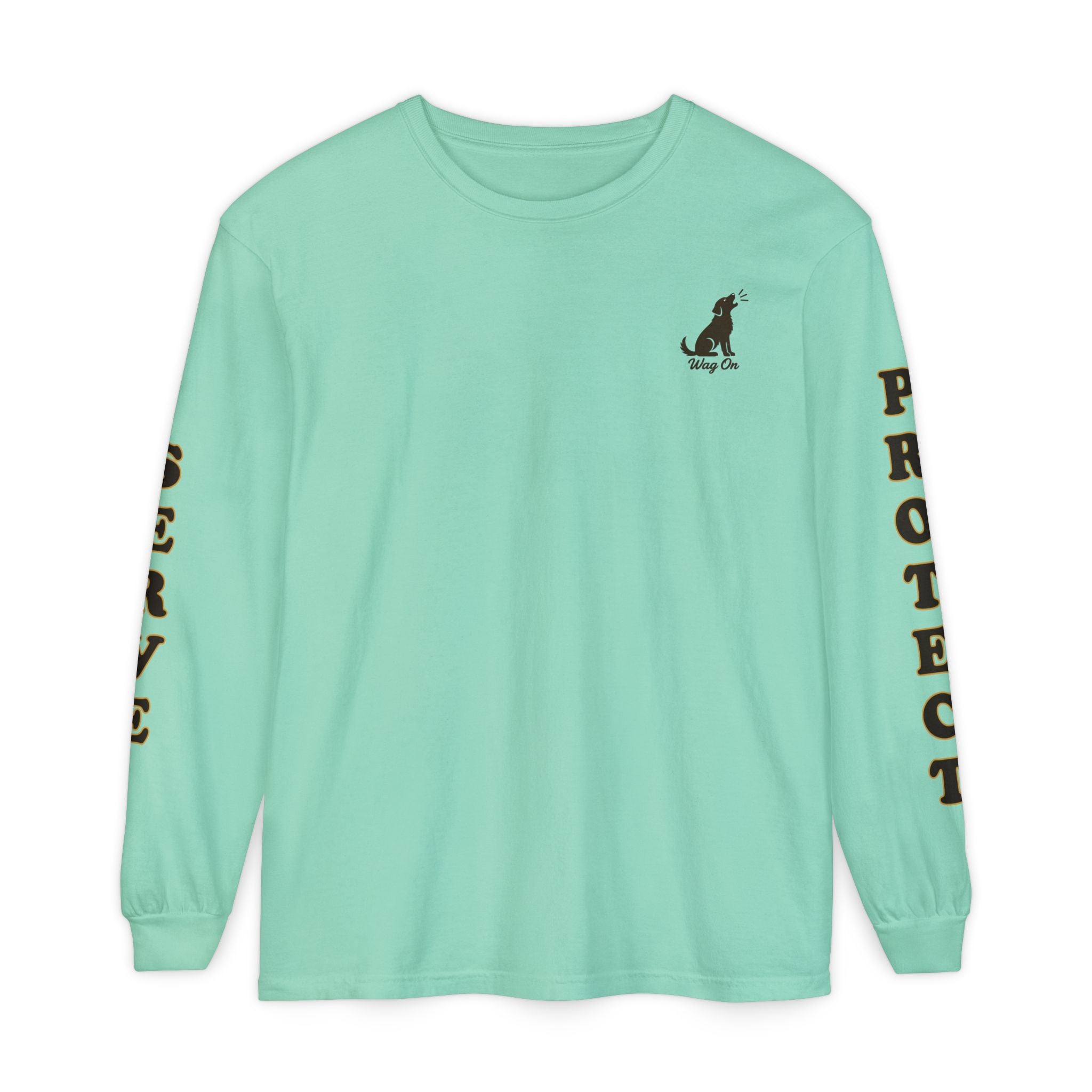 F-35 Lightning II Long Sleeve Tee — Barking Dog 'Wag On' Military Air Force Tribute