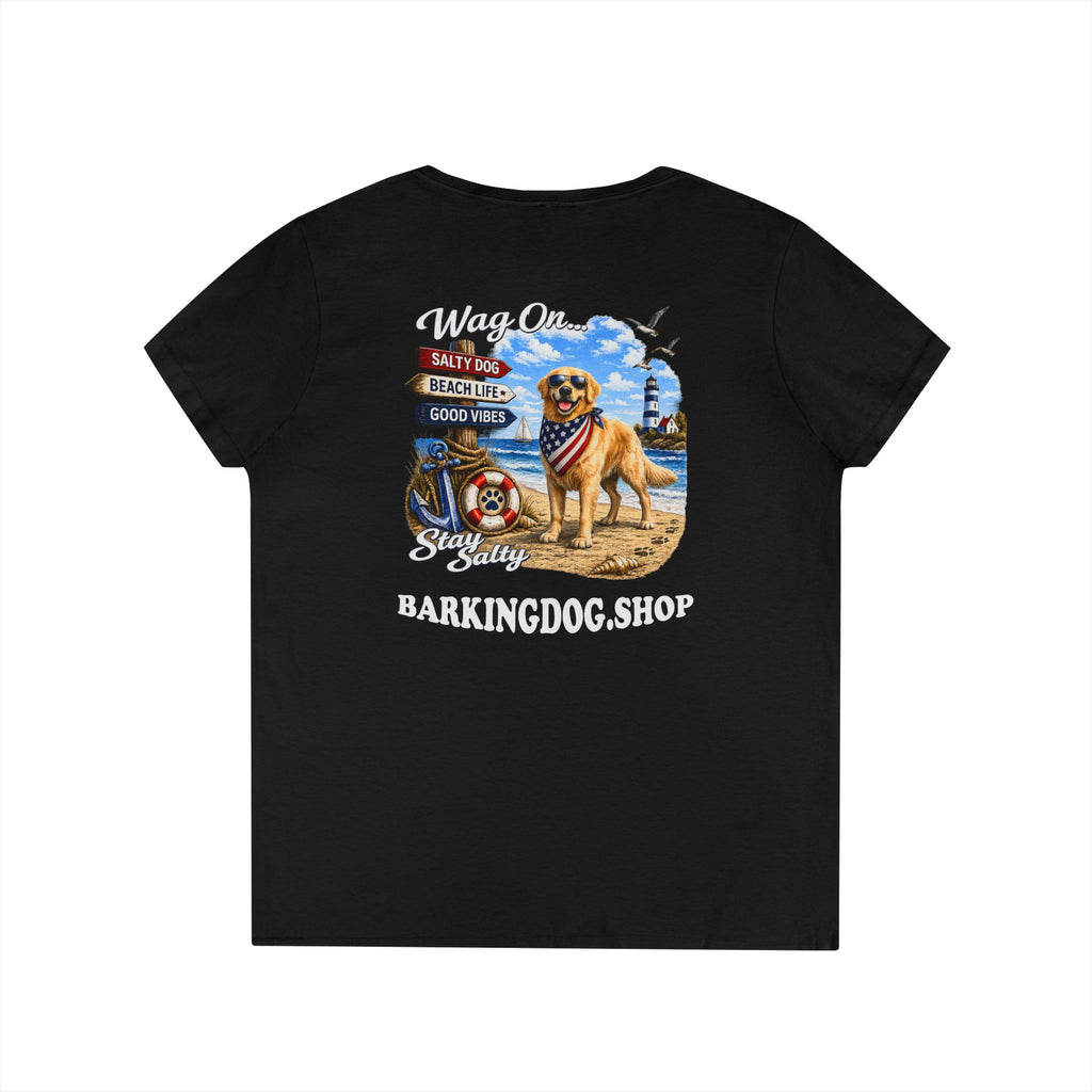 Golden Retriever Dog Beach T Shirt Wag On™ Stay Salty