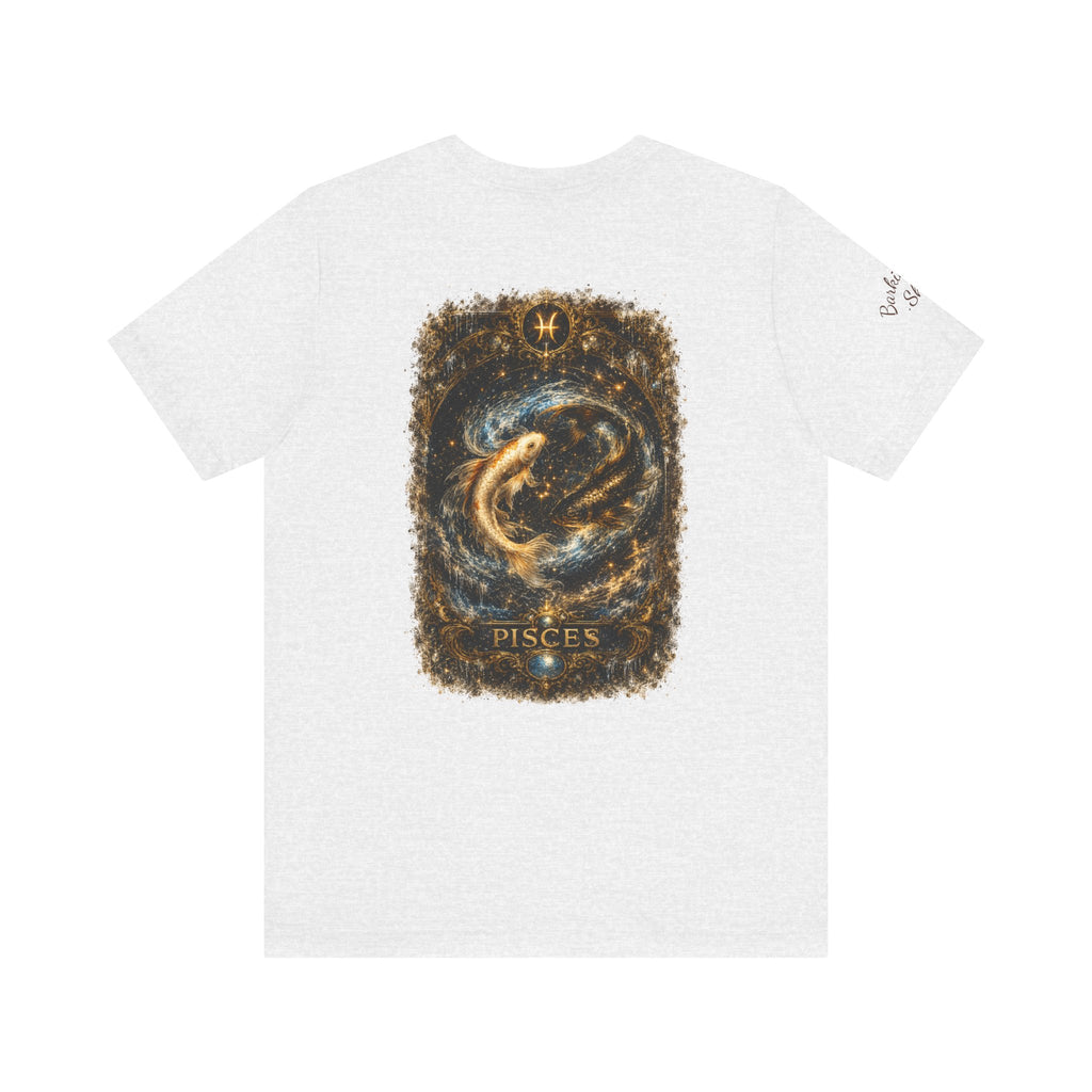 Pisces Zodiac T-Shirt — Mystical Gold Fish Astrology Tee