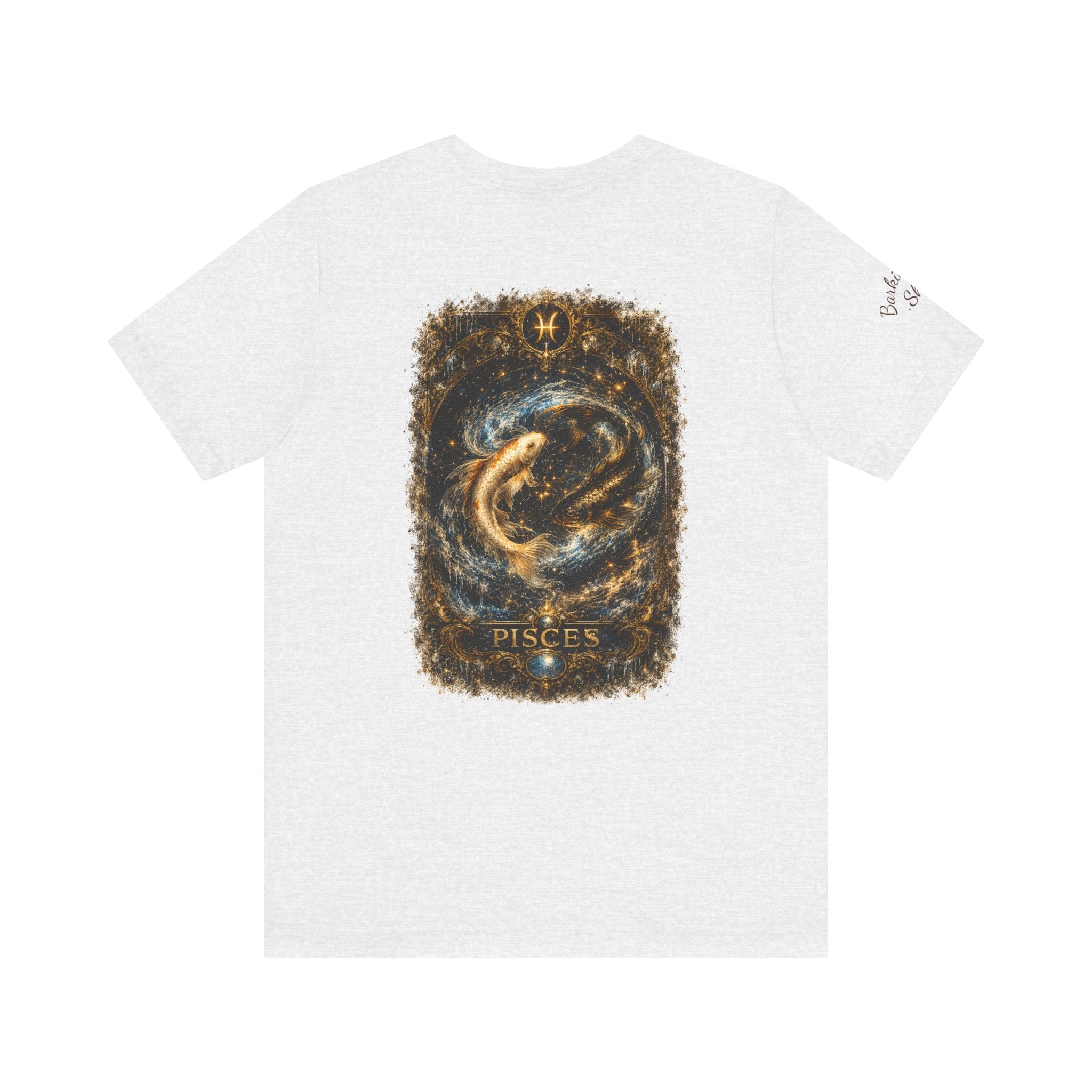 Pisces Zodiac T-Shirt — Mystical Gold Fish Astrology Tee