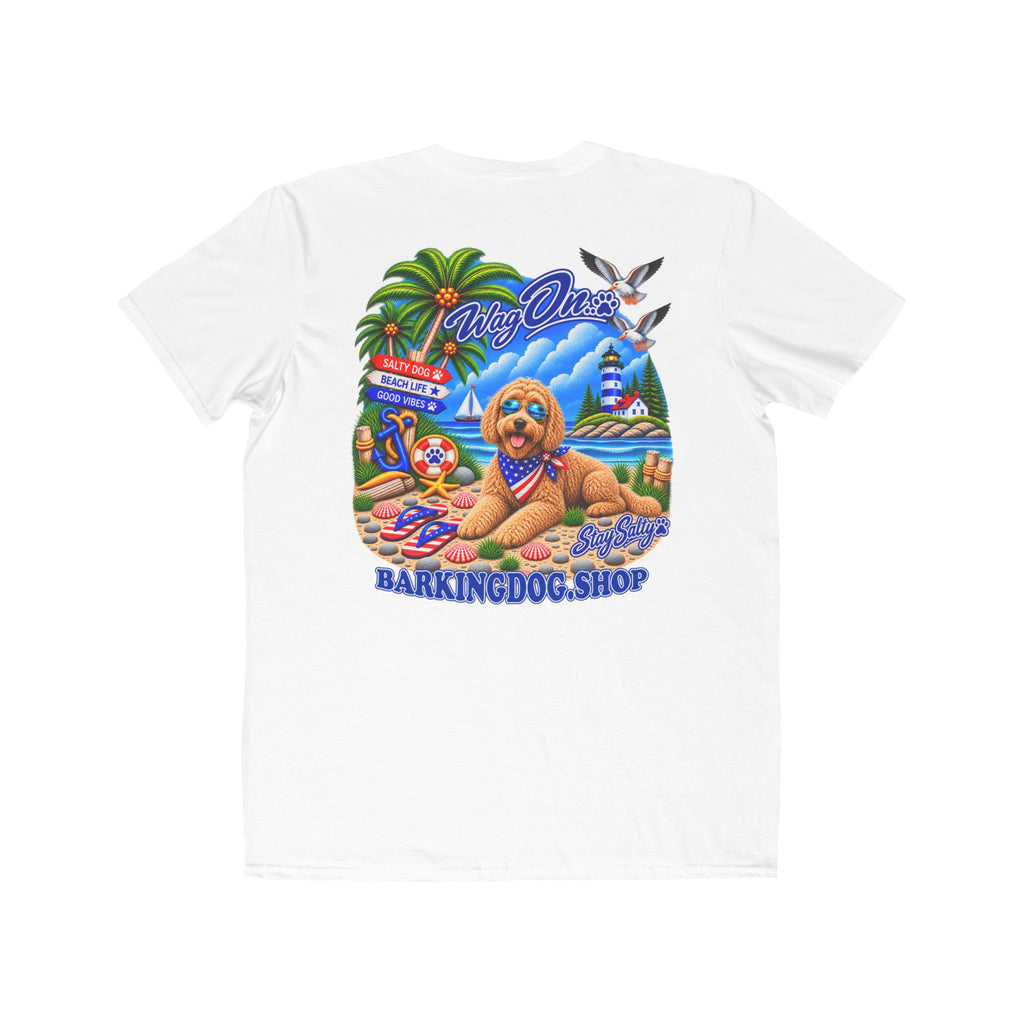 Goldendoodle Stay Salty T Shirt Beach Collection Salty Pup Beach Life Graphic Tee Wag On BarkingDog Shop