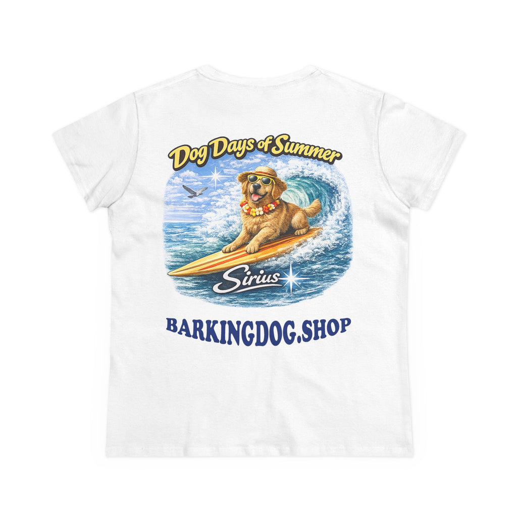 Golden Retriever Dog Surfboard T-Shirt Wag On™ Dog Days of Summer