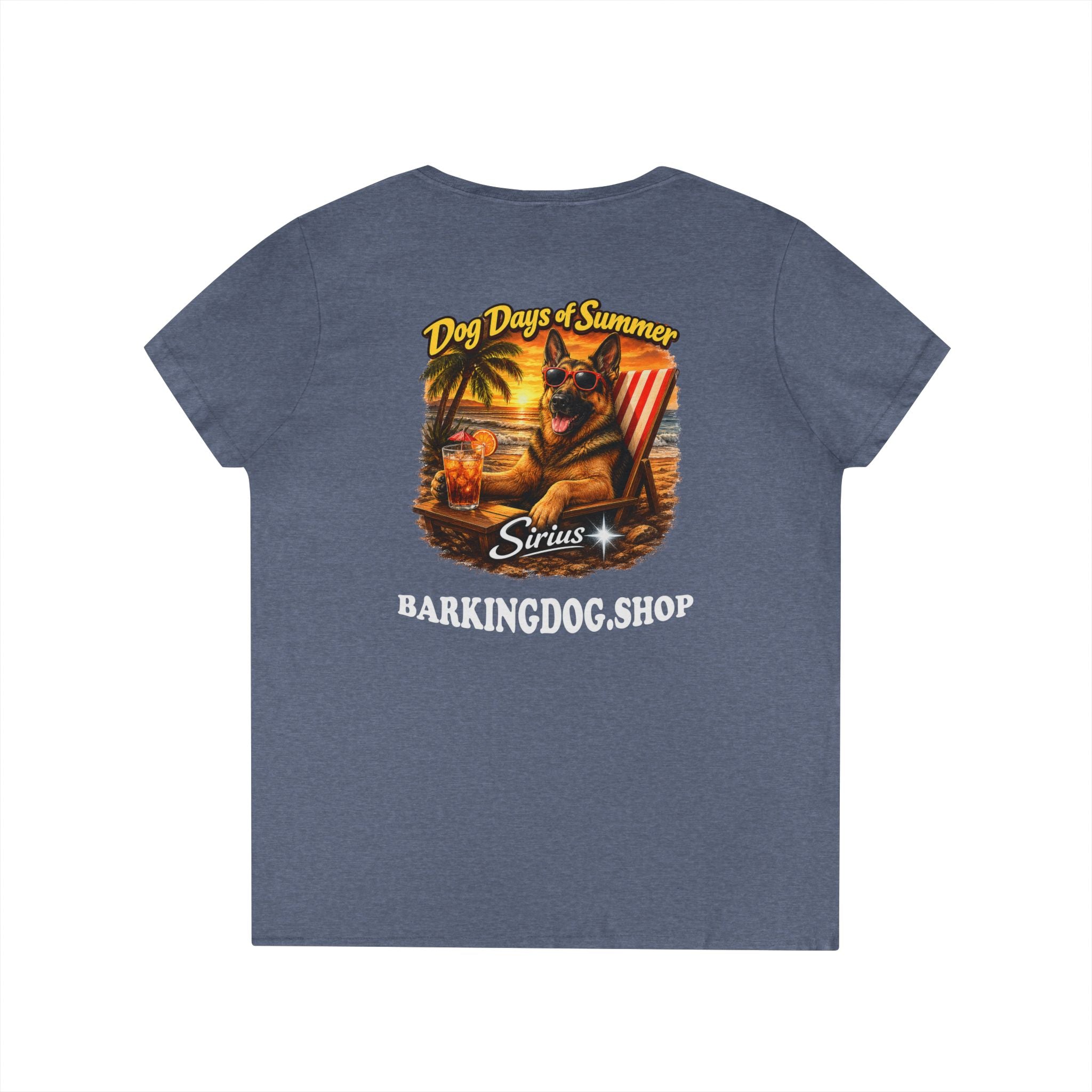 German Shepherd Dog Beach Chair T-Shirt Wag On™ Dog Days of Summer
