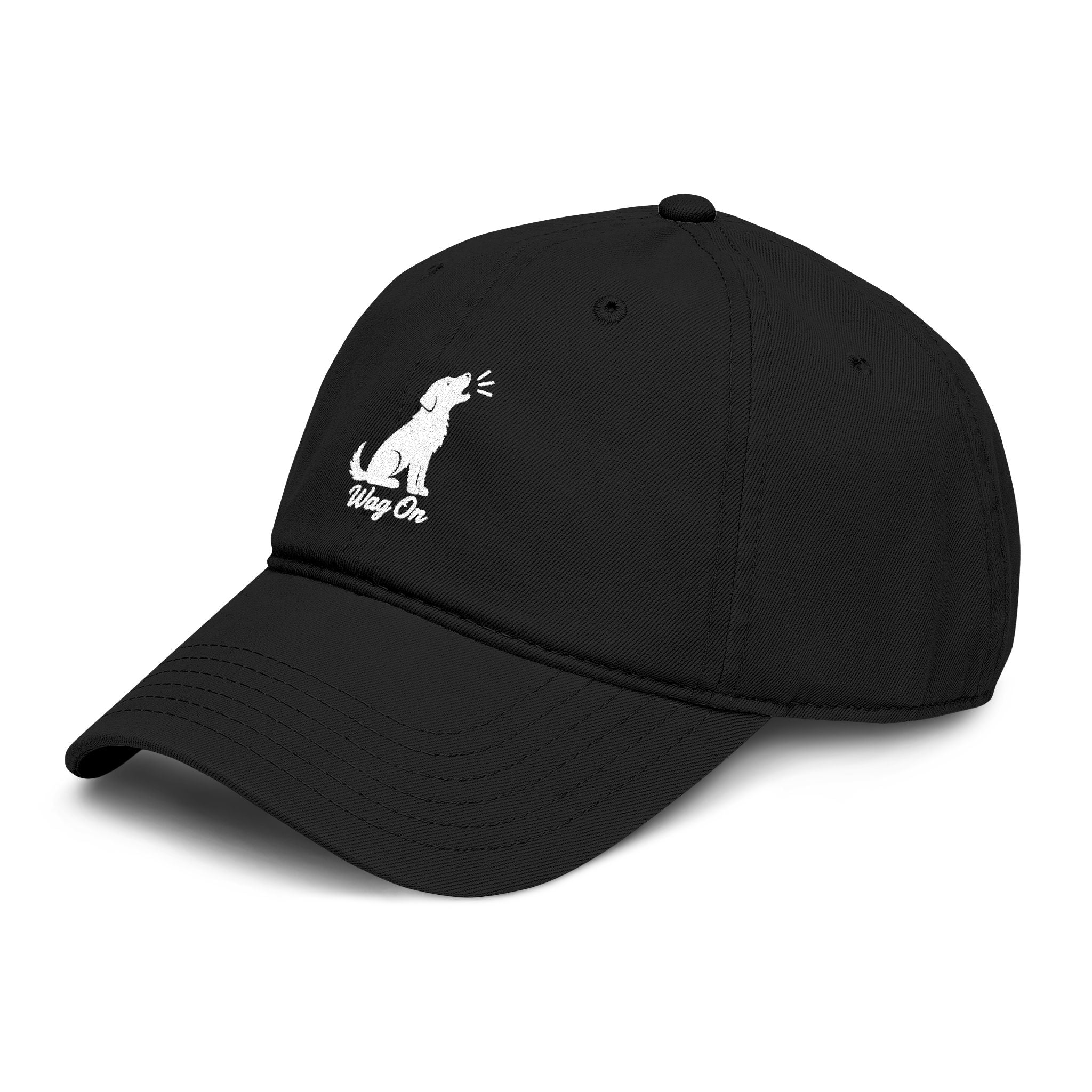 Wag On Embroidered Dog Baseball Cap — Casual Pet Lover Hat