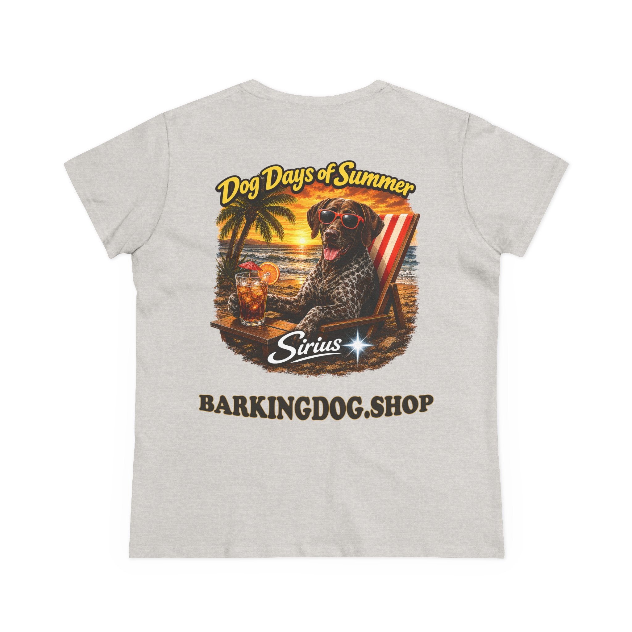 German Shorthair Pointer Dog Beach Chair T-Shirt Wag On™ Dog Days of Summer