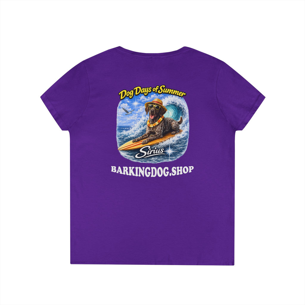 German Shorthair Pointer Surfboard T-Shirt Wag On™ Dog Days of Summer