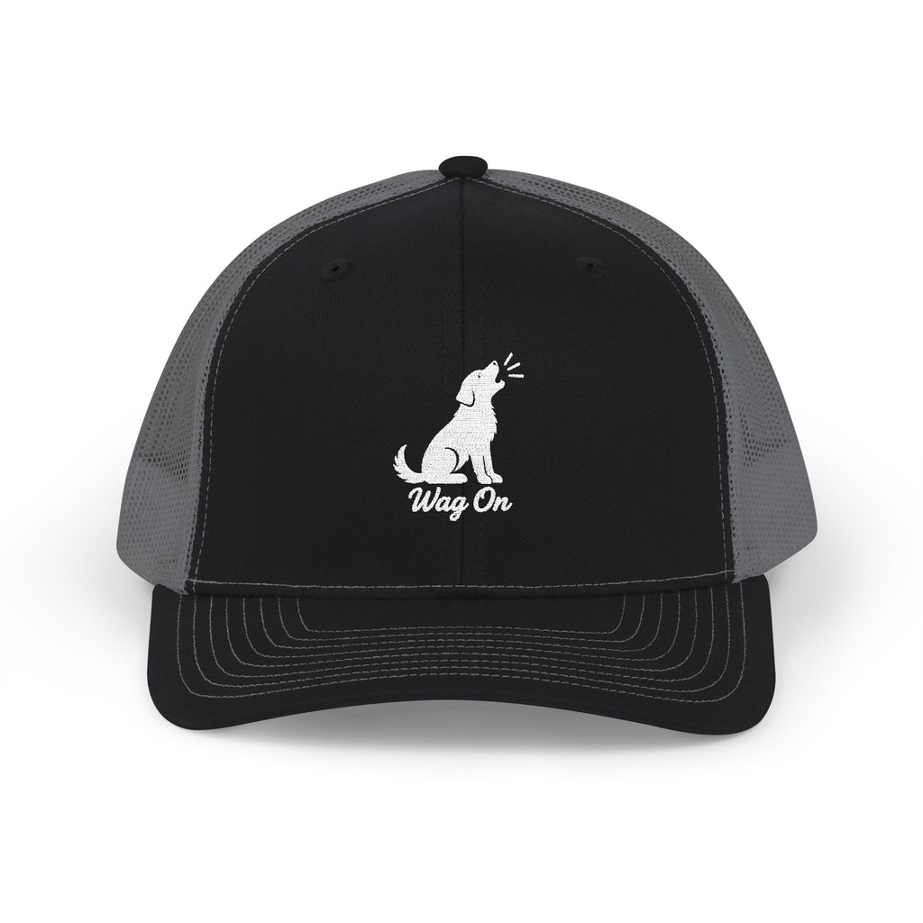 Embroidered Wag On Trucker Cap – Dog Lover Snapback Mesh Hat