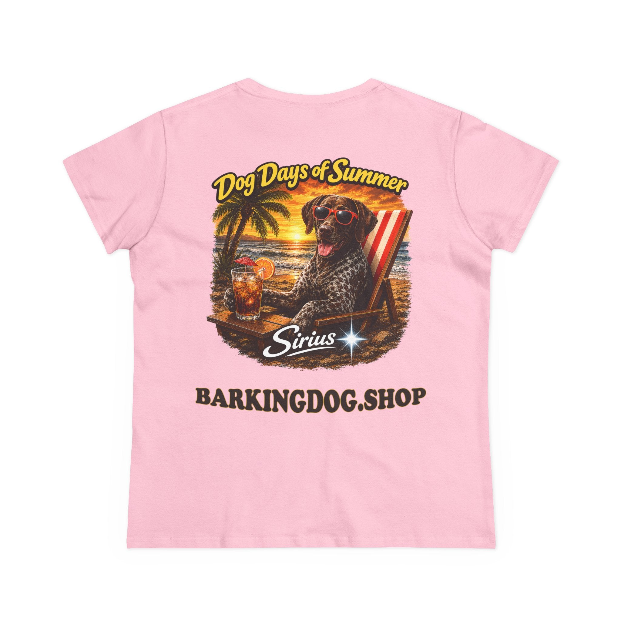 German Shorthair Pointer Dog Beach Chair T-Shirt Wag On™ Dog Days of Summer