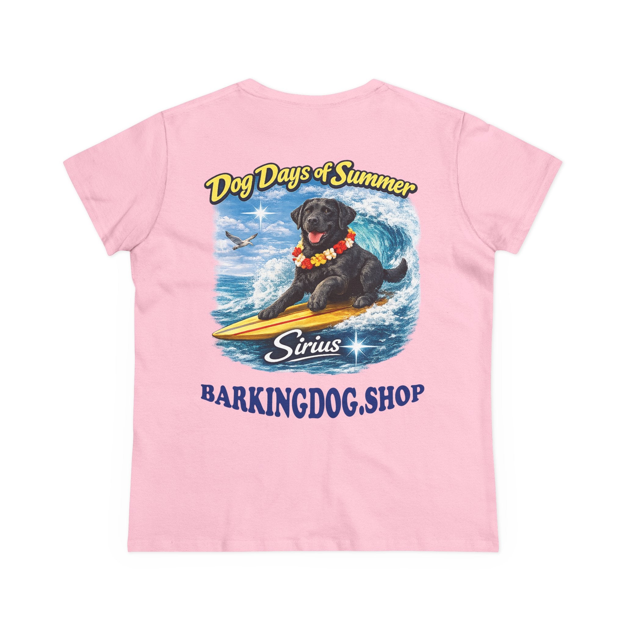 Black Labrador Dog Surfboard T-Shirt Wag On™ Dog Days of Summer