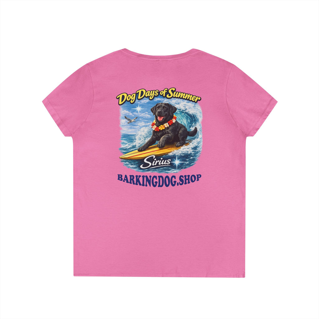 Black Labrador Dog Surfboard T-Shirt Wag On™ Dog Days of Summer