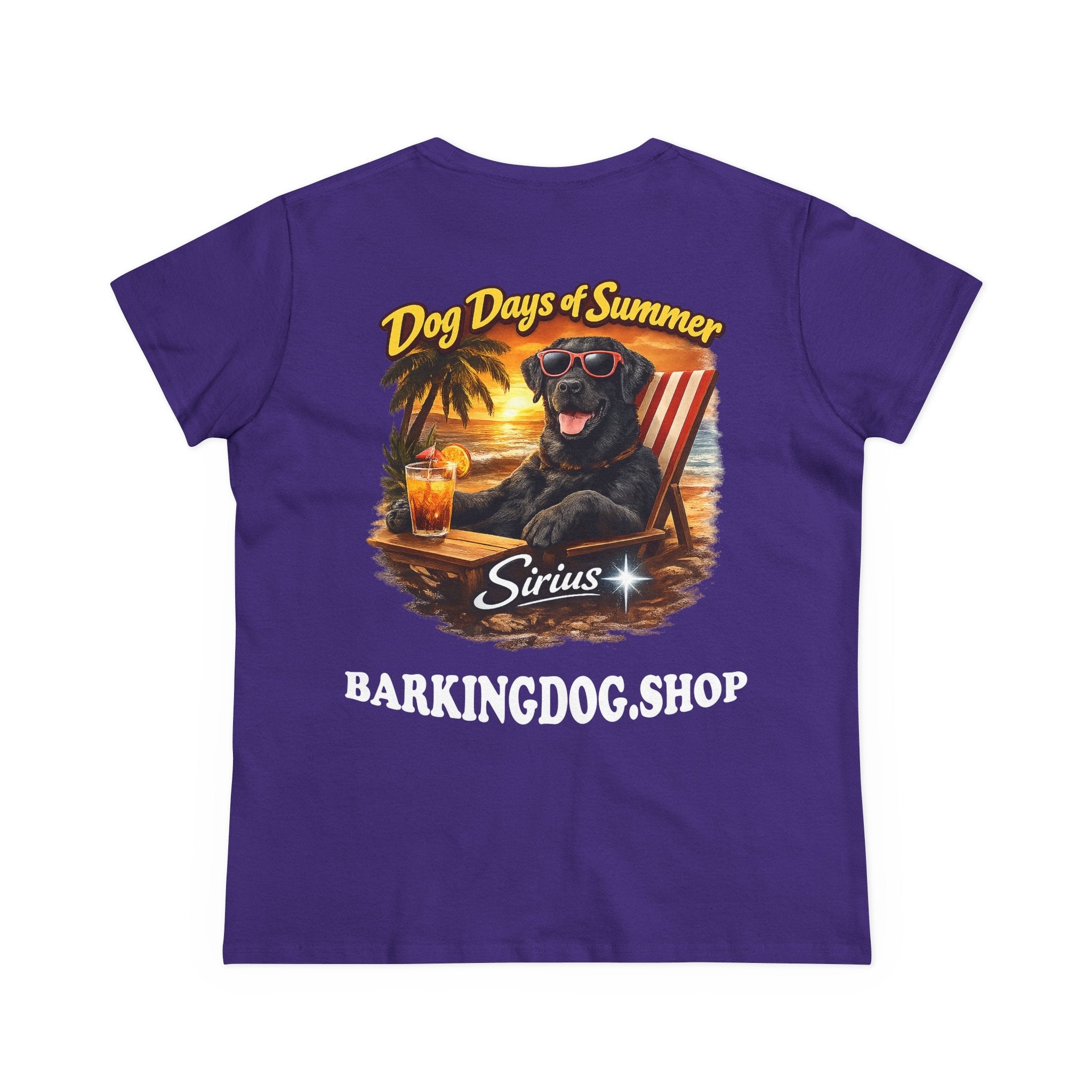 Black Labrador Dog Beach Chair T-Shirt Wag On™ Dog Days of Summer