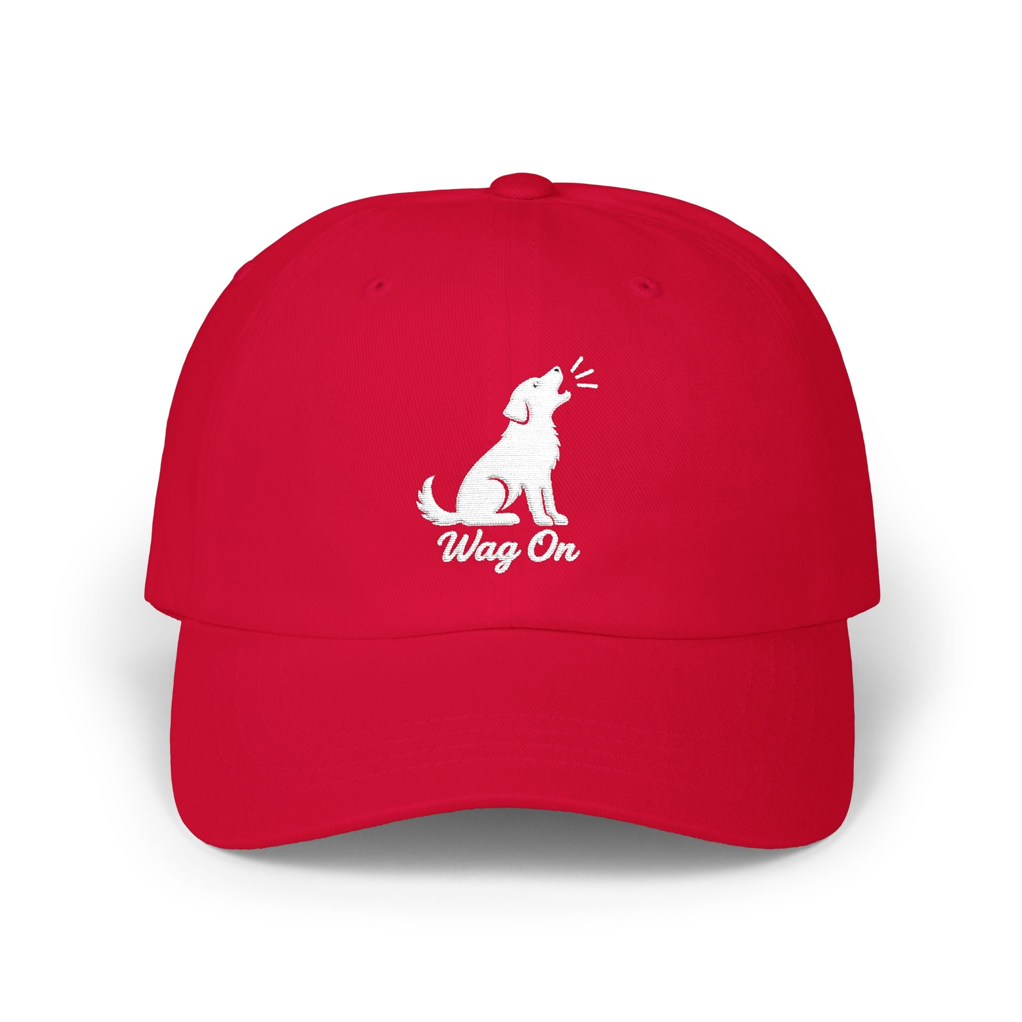 Wag On Cap — Embroidered Barking Dog Hat