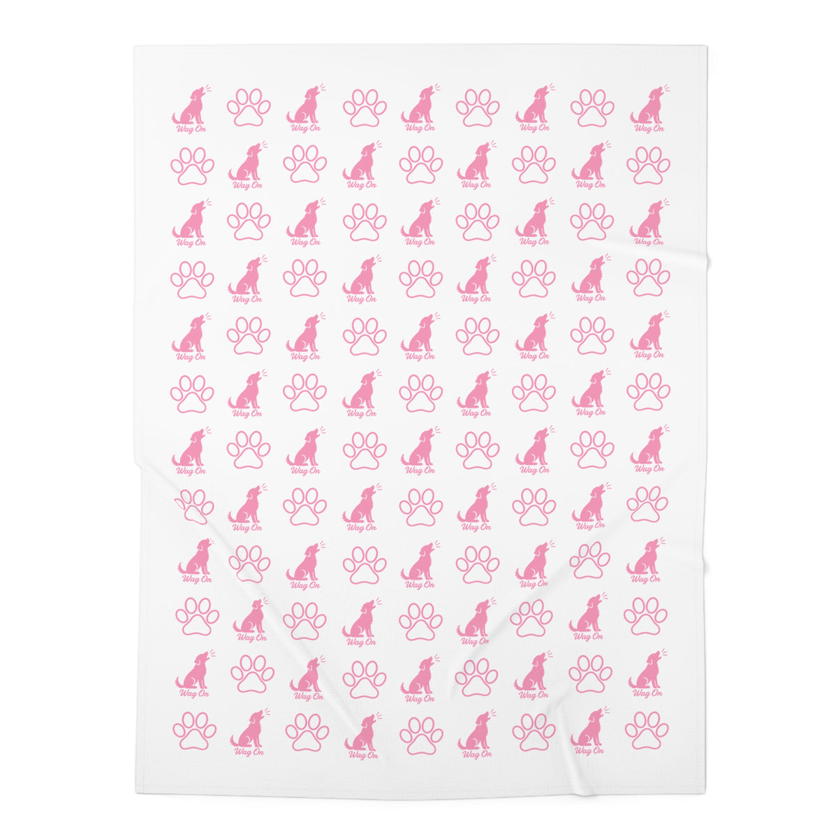 Pink Puppy Paw Baby Swaddle Blanket Babies and Puppies Collection Newborn Wrap Baby Gift BarkingDog Shop