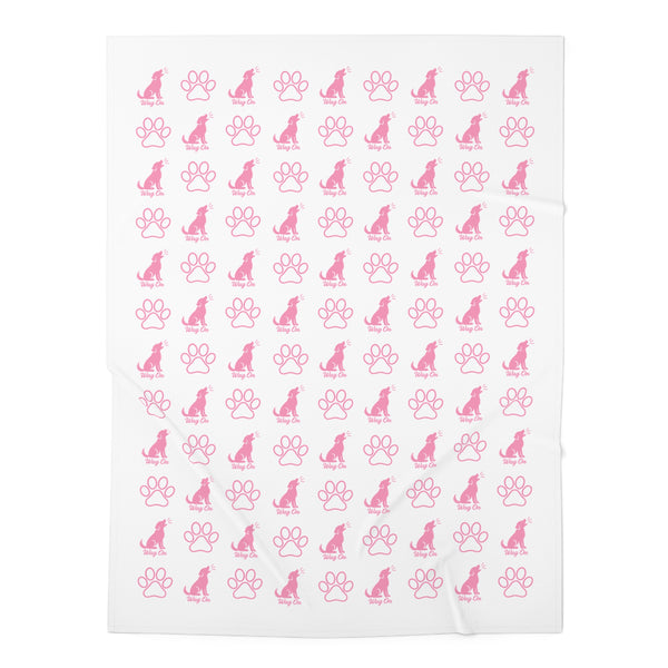 Pink Puppy Paw Baby Swaddle Blanket Babies and Puppies Collection Newborn Wrap Baby Gift BarkingDog Shop