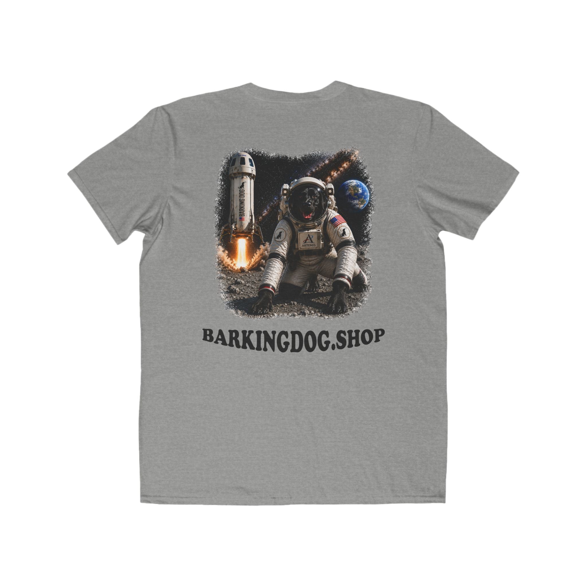 Astronaut Dog Tee — Space Travel Men's T-Shirt
