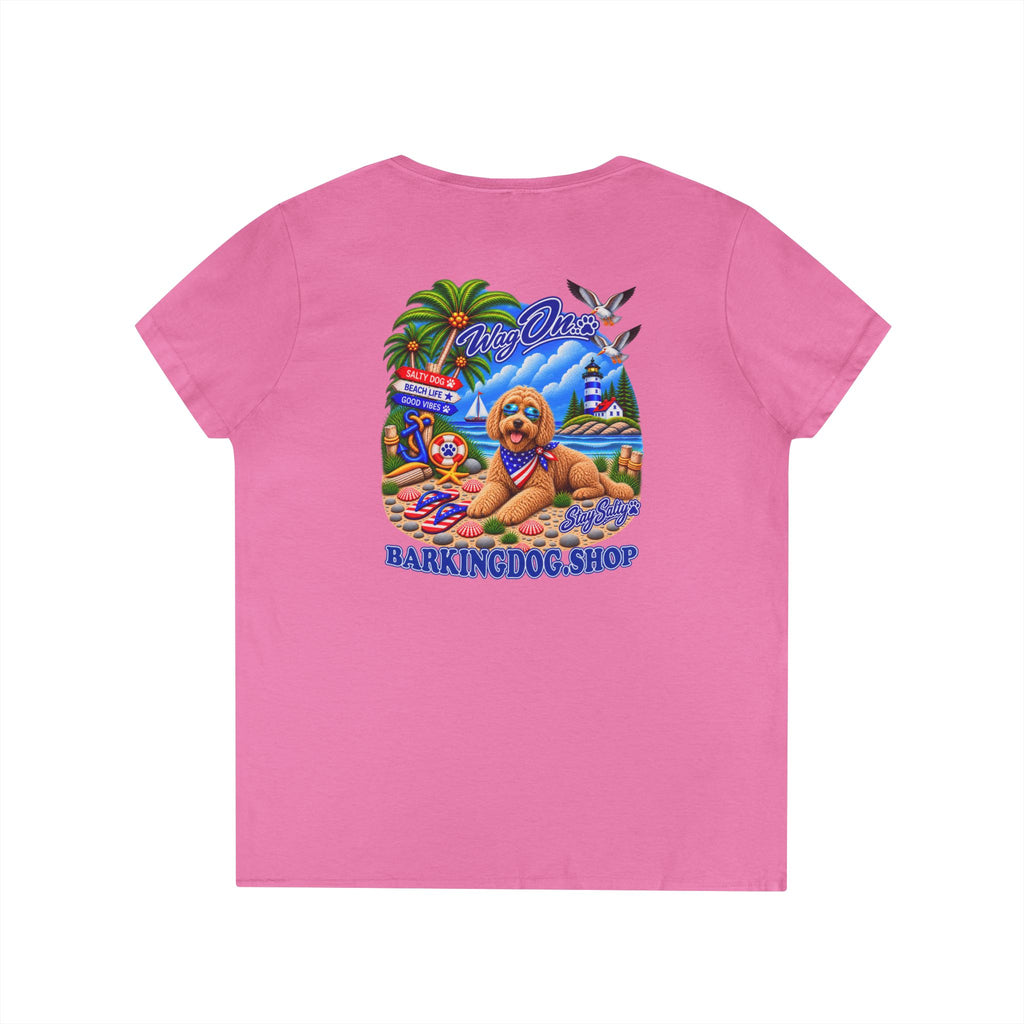 Goldendoodle Stay Salty T Shirt Beach Collection Salty Pup Beach Life Graphic Tee Wag On BarkingDog Shop