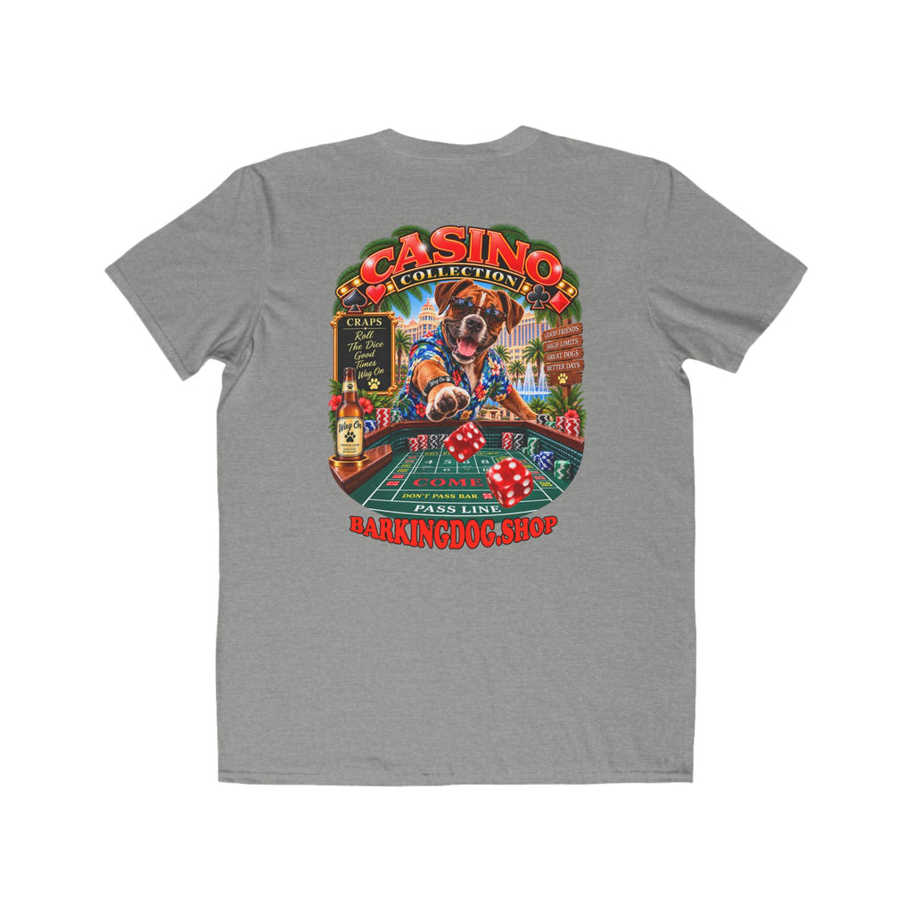 Boxer Craps T Shirt Casino Collection Funny Slot Machine Dog Graphic Tee Wag On BarkingDog Shop
