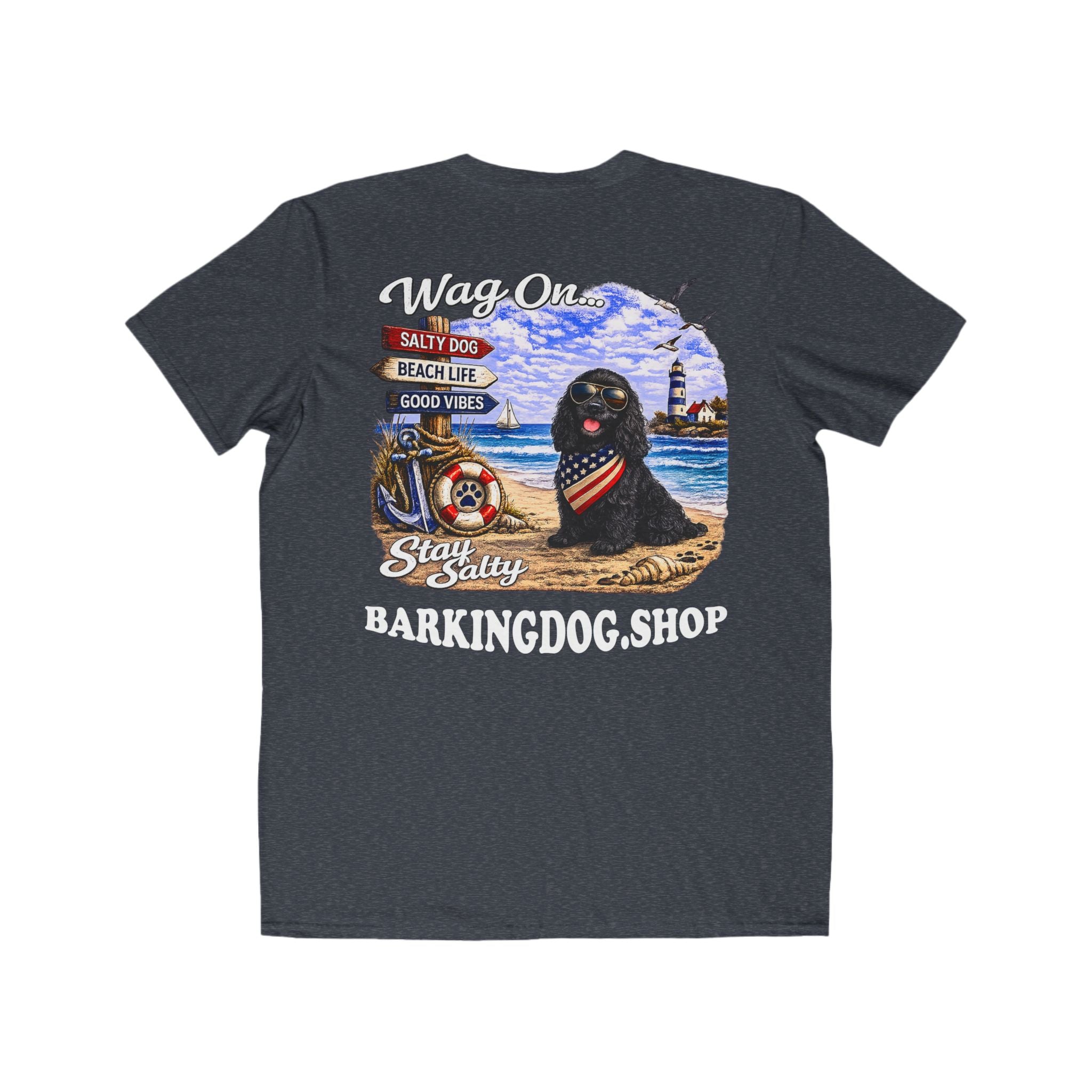 Cocker Spaniel Dog Beach T Shirt Wag On™ Stay Salty